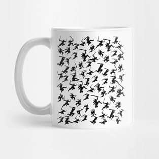 Japanese ninja pattern attacking Mug